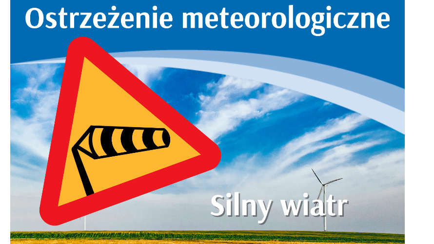 Ostrzeżenie meteo - silny wiatr (17.01.2022)